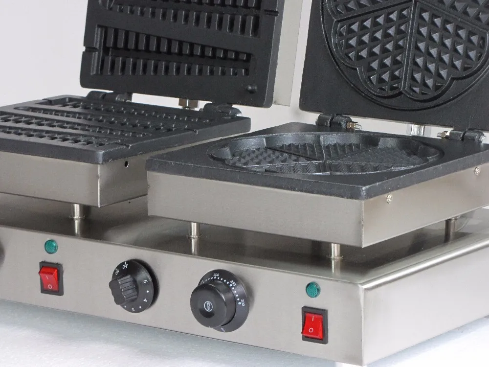 Stainless Steel double waffle maker / lolly waffle maker / heart waffle maker