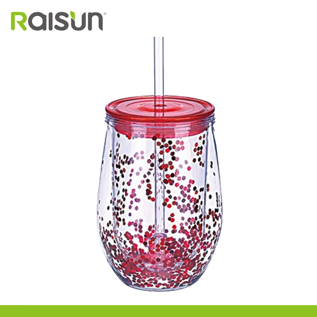 christmas gift 12oz shaker plastic wine bottle colorful round