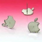 Blank Stainless Steel Stud Earrings Bases Apple Bezel Pins Back Cameo Cabochons Earrings post DIY Jewelry Findings