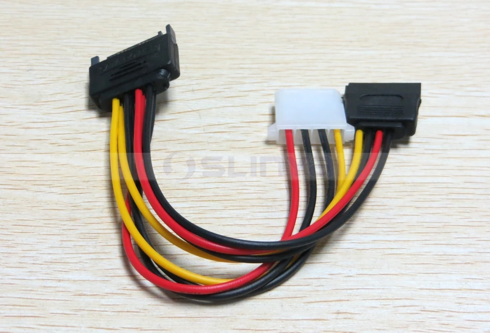 15Pin SATA Male to 4Pin IDE Female + SATA Female Power Cable