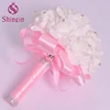 Colorful Actual Real Touch Artificial Flowers Bouquets with Diamond Fake Flower Wedding Bridal Bouquet