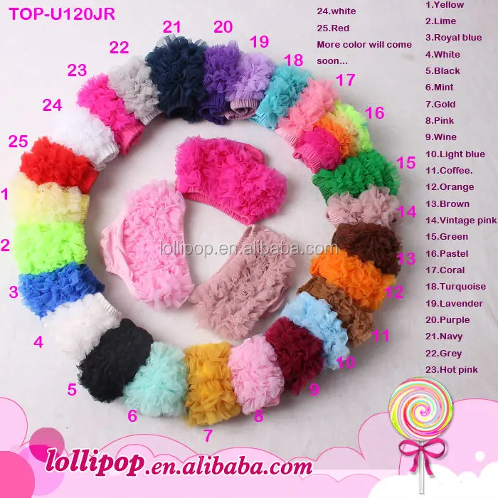 Hot sale ! top quality assorted color cotton ruffle new born infant Diaper cover baby bloomers