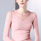 2019 Hot Sale Ladies Clothing Plus Size Women long sleeve round collar t shirt