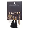 2019 fashion gold earring set jewelry 6 pairs daisy LOVE stud earrings tassel hoop earrings for women