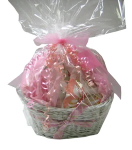 design  plastic printed transparent gift basket  shrink wrap bag