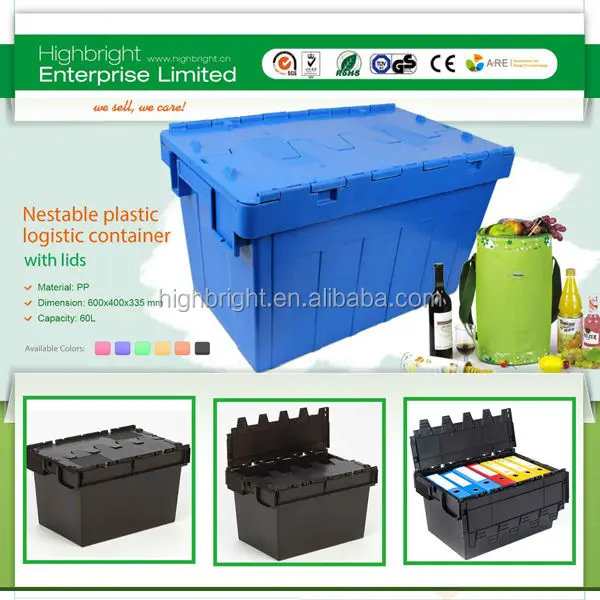 foldable crate with solid sides