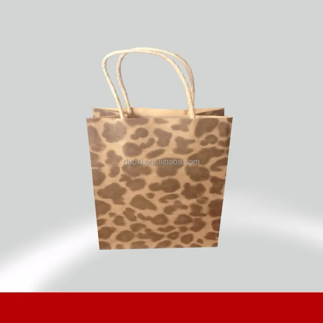 custom recycled luxury gift carry shopping brown kraft paper bag