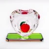 Red apple crystal trophy customized annual business competition award trophy