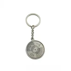 Promotional Cheap Custom Zinc Alloy Souvenir Spinning keychain coin holder