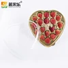 Heart shape disposable plastic strawberry and cherry tomato fruit packing box