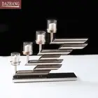 Wholesale capiz lotus candle holder for home decoration european classical pillar metal candle holder stand