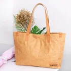 Logo Customization Tyvek Paper Bag Custom Lightweight Brown Tyvek Paper Tote Bag for Women