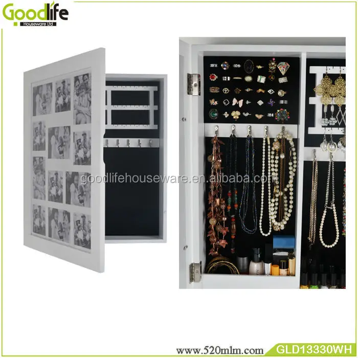 GLD13330Mirror jewelry armoire-1