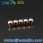 silver and copper alloy electrical bimetal contact points with high electrical conductivity