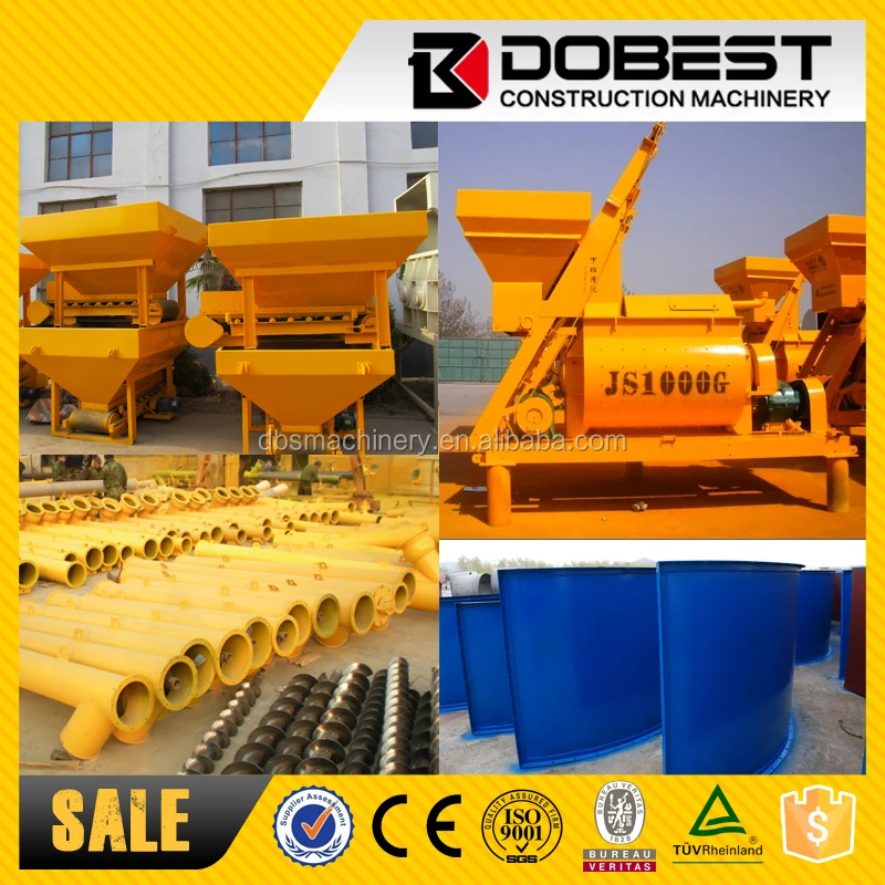 HZS120 Belt Conveyor Stationary Concrete Plant 120 m3/h