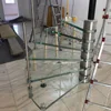 Glass step spiral stairs in staircase interior use with installation details