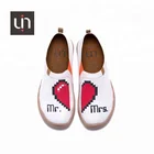 UIN Mr.&Mrs. style summer dresses women 2019 hand painted slip on summer canvas shoes