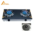 China portable natural Tempered Glass Table Tops 2 Burner Lpg Cooking Gas cooker Stove
