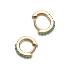 925 silver jewellery emerald earring rainbow hoops
