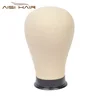 Aisi Hair Cork Canvas Block Head Mannequin Wig Making Head Wig Display Styling Head With Mount Hole 22 Inch Free Gifts