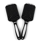 zhejiang ningbo Private label Soft cushion brush massage glitter paddle hair brush
