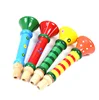Early Childhood Educational Toys Colorful Wooden Whistle for Kids