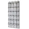 Over the Door Shoe Organizer 24 Large Pockets Shoe Storage and Closet Organizer With 4 Strong Metal Hooks