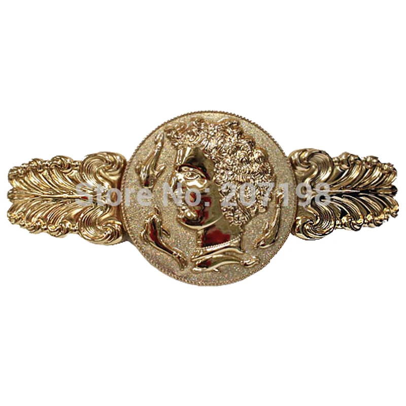 امرأة حزام الرومانية ميدالية لفستان سيدة حزام الأزياء تصميم 6 عملة ذهبية 3 اللون نيس الجودة حزام bg-066