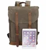 new unique young men school bag canvas laptop leather backpacks
