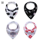 Amazon OEM/ODM Service Size 33X30cm Custom Printed Fleece Organic Cotton Bandana Bibs