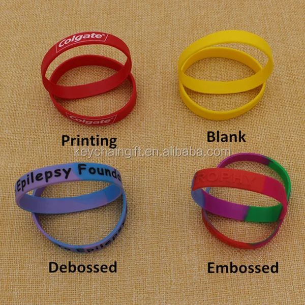 cheap colorful stripe rubber bracelet silicone wristband for