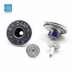 SK 1.7CM/Hollow Rivet Silver Jeans Metal Four Parts Snap Button