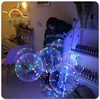 2018 New Year Christmas holiday party 18inch BOBO balloons led coopper battery string rgb fairy lights with colorful