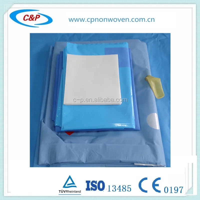 Urology Set TUR Drapes Packs With Collection Pouch , Surgcial Gown