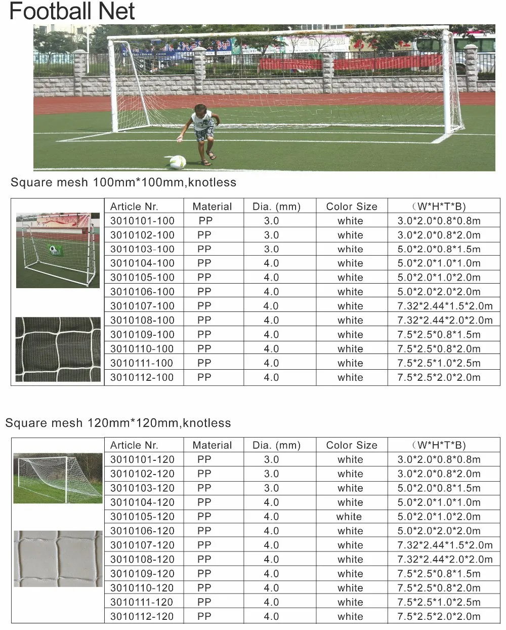 Wellreputed Polyester Football Field Net Soccer Goal Net Buy
