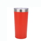 Good Quality Free Bpa Reusable Wine Tumbler promotional double wall Stainless Steel Mug Cups With Lid