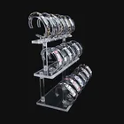 Crystal Clear Acrylic Display Stand for Jewelry Bangle, Watches, Capacity 18, 3 Layer