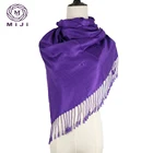Fancy crystal hijab embroidered indian pure wool shawls pashmina scarf