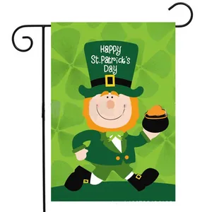 patricks festival flag garden flag slogan banner decoration