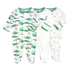 High quality custom white animal 100% organic cotton rompers plain baby onesie for boys
