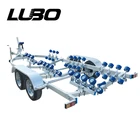 7700mm 8650mm Aluminum Boat Trailer Quality Assurance Hot-dip Galvanized Boat Trailer Heavy Duty Boat Trailer