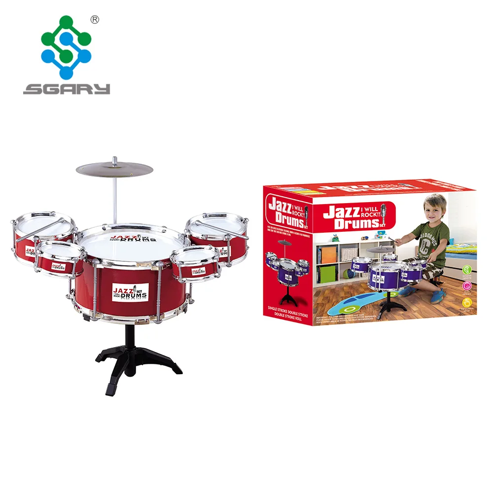 musical instrument light big jazz drum set electronic for kids