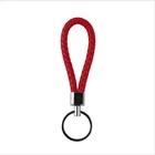 Handmade Car Key Chain Braided Woven Rope PU Leather Keychain