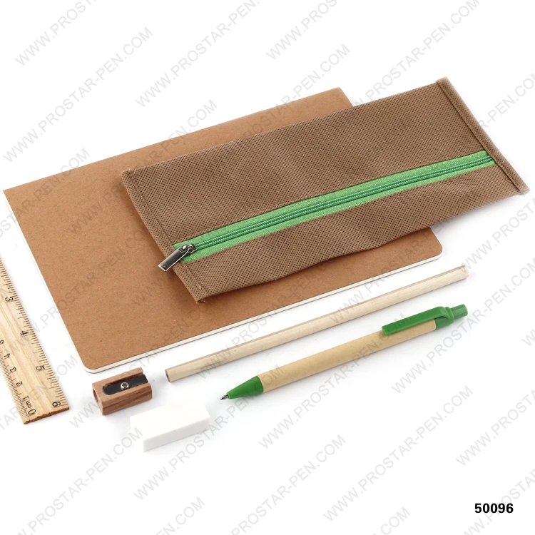 stationery set notebook&pencil&wooden ballpen and