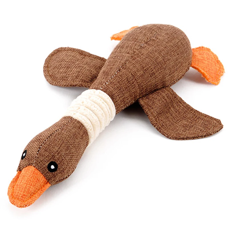 ONNPNNQ Goose shape Dog Toys Puppy Cat Plush Pet Interactive Toy For Small Or large Dog Bite Resistant Chew Squeaker Puzzle Toys2