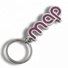 Custom metal simple letter enamel keyring