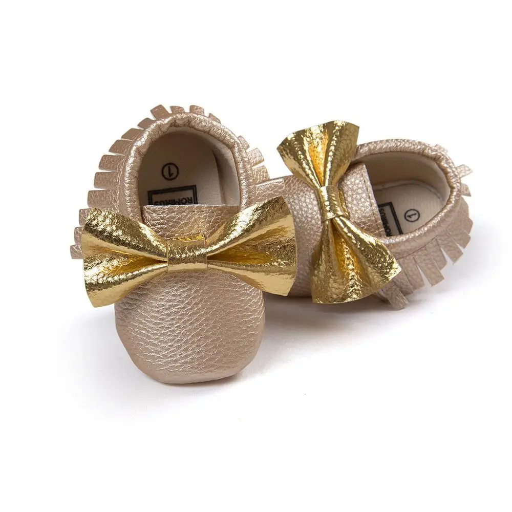 The same paragraph seven! Color bowknot tassel soft bottom shoes baby shoes mens age 0217
