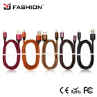 Charger Bulk Mobile Charger Cable Newest Micro 8 Pin Metal Leather Wire Sync Data Charger Usb Cable Bulk For IPhone 6 7 6s Plus 5 5s IPad Mobile Phone Charger