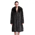 2019 Yiwu New Fashion 1 Color Elegant Ladies Girls Warm With Hat Diamond Real Mink Fur Coat