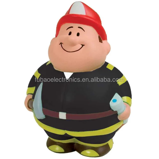 custom anti stress toy promotional gift pu fireman bert stress